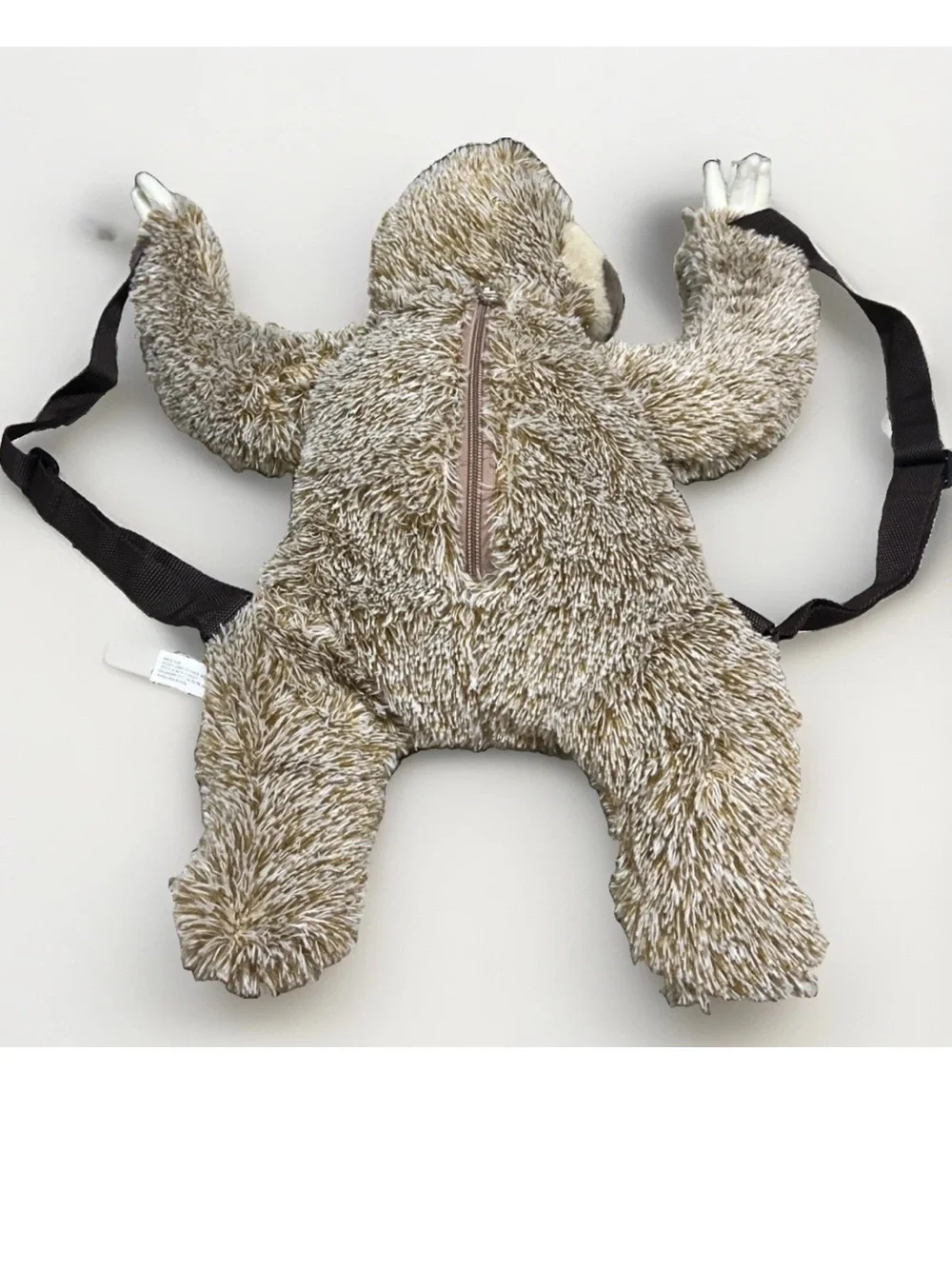 Plush Sloth Kids Backpack - Brown